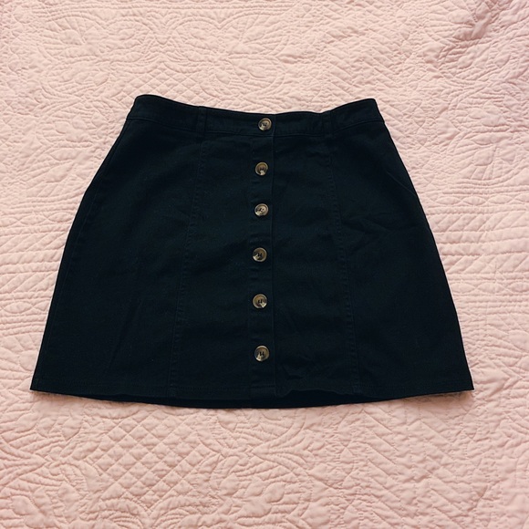 Forever 21 Dresses & Skirts - SOLD - F21 Black Button-Front Skirt
